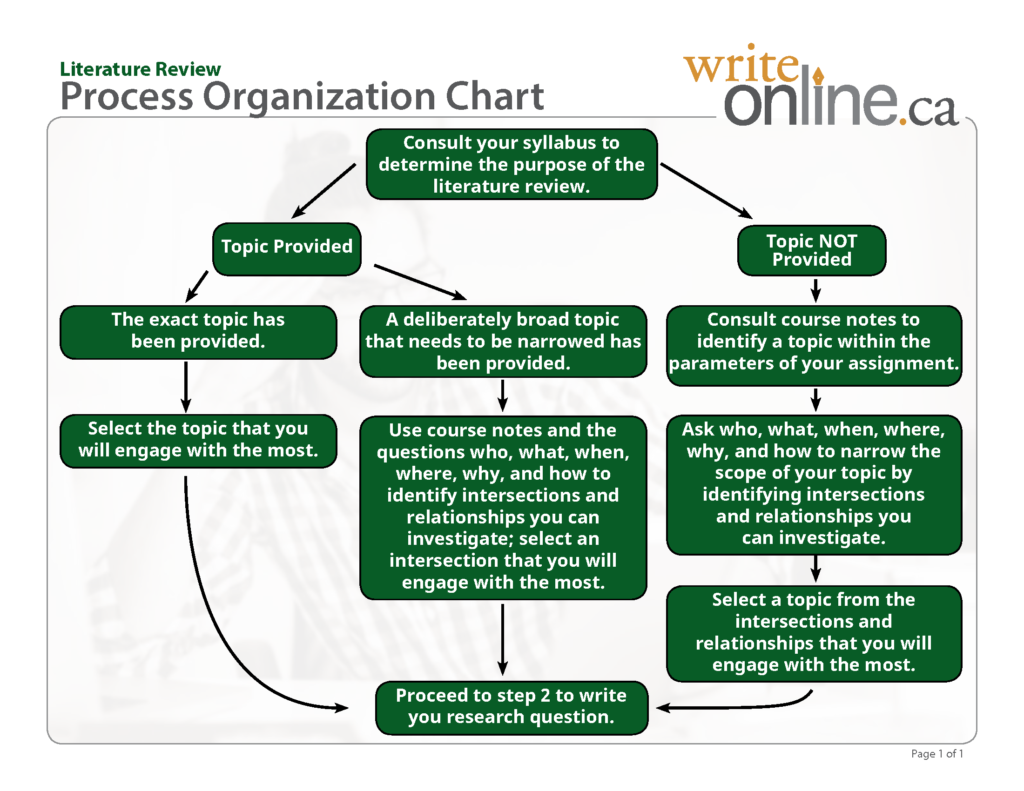 Literature review - Process Organisation Chart